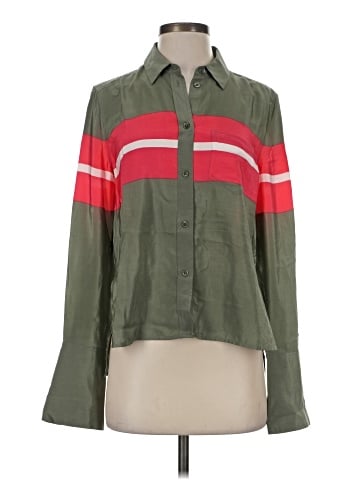 Equipment Long Sleeve Silk Top (view 1)