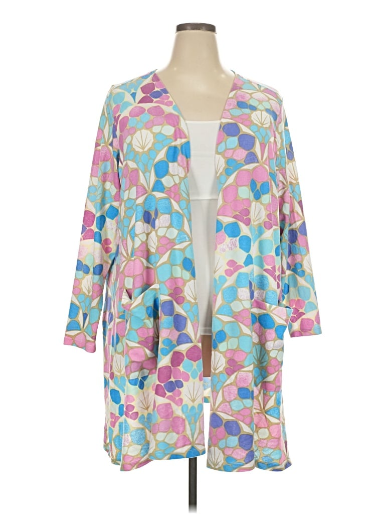 Pre-owned Lularoe Kimono In Blue