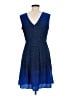 Ann Taylor LOFT 100% Polyester Stars Blue Cocktail Dress Size 6 - photo 2