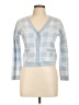 Old Navy 100% Cotton Checkered-gingham Blue Cardigan Size 10 - 12 - photo 1