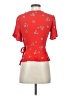 Elodie 100% Rayon Red Short Sleeve Blouse Size S - photo 2