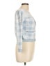 Old Navy 100% Cotton Checkered-gingham Blue Cardigan Size 10 - 12 - photo 4