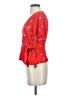Elodie 100% Rayon Red Short Sleeve Blouse Size S - photo 5