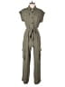 Monteau Solid Gray Jumpsuit Size S - photo 1