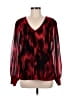 Calvin Klein Red Long Sleeve Blouse Size M - photo 1