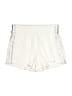 Adidas 100% Polyester Stripes Ivory Athletic Shorts Size 14 - photo 1