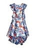 Miss Behave 100% Polyester Print Blue Dress Size 14 - photo 1