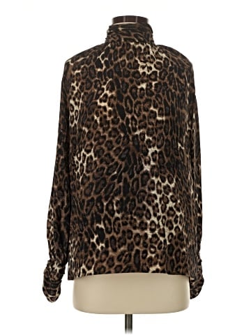 Nili Lotan Long Sleeve Silk Top (view 1)