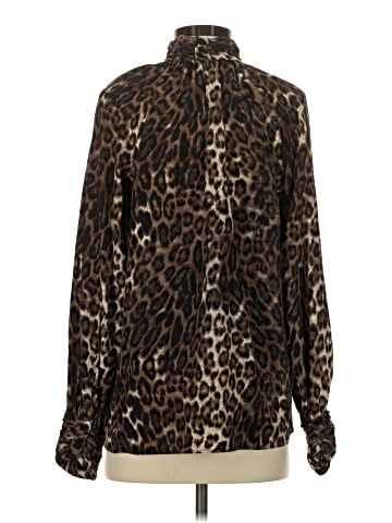 Nili Lotan Long Sleeve Silk Top (view 2)