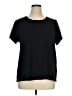 Cuddl Duds Solid Black Short Sleeve T-Shirt Size XL - photo 1