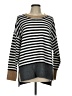 Vince Camuto Stripes Silver Pullover Sweater Size L - photo 1