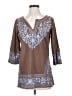 Gretchen Scott Designs Brown Long Sleeve Blouse Size S - photo 1