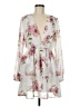 PrettyLittleThing 100% Polyester Floral White Casual Dress Size 8 - photo 1