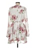 PrettyLittleThing 100% Polyester Floral White Casual Dress Size 8 - photo 2