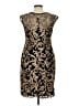 Connected Apparel 100% Polyester Paisley Black Cocktail Dress Size 10 - photo 2