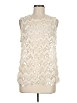 Blue Tassel Sleeveless Blouse