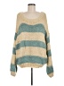 Miracle Stripes Teal Pullover Sweater Size S - photo 1