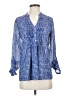 HD in Paris 100% Polyester Blue Long Sleeve Blouse Size 4 - photo 1