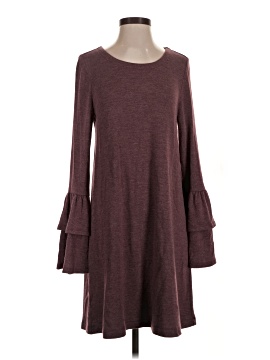 ann taylor loft sweater dress Women's sz XS Charcoal and beige floral print 50% Polyester Ann Taylor Loft Sweater Dress