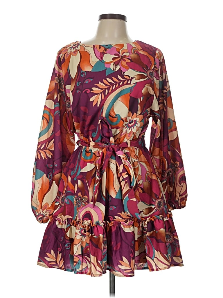 Pre-owned Baltic Born Casual Dress In Burgundy