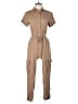 Japna Solid Tan Jumpsuit Size S - photo 1