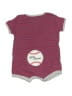 Carter's 100% Cotton Burgundy Short Sleeve Onesie 0-3 MO / 3 MO - photo 2