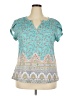 Unbranded Teal Short Sleeve Blouse Size XXL - photo 1