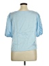 Ann Taylor 100% Polyester Blue Short Sleeve Blouse Size XL - photo 2