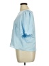 Ann Taylor 100% Polyester Blue Short Sleeve Blouse Size XL - photo 5