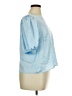 Ann Taylor 100% Polyester Blue Short Sleeve Blouse Size XL - photo 4