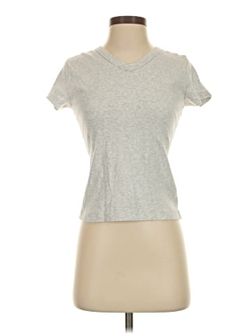 Madewell The '90s V-Neck Baby Tee in Compact Cotton (view 1)