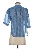 Ann Taylor LOFT 100% Polyester Blue Short Sleeve Blouse Size XXS (petite) - photo 2