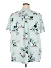 Torrid 100% Polyester Floral Teal Short Sleeve Blouse Size 3X Plus (3) - photo 2