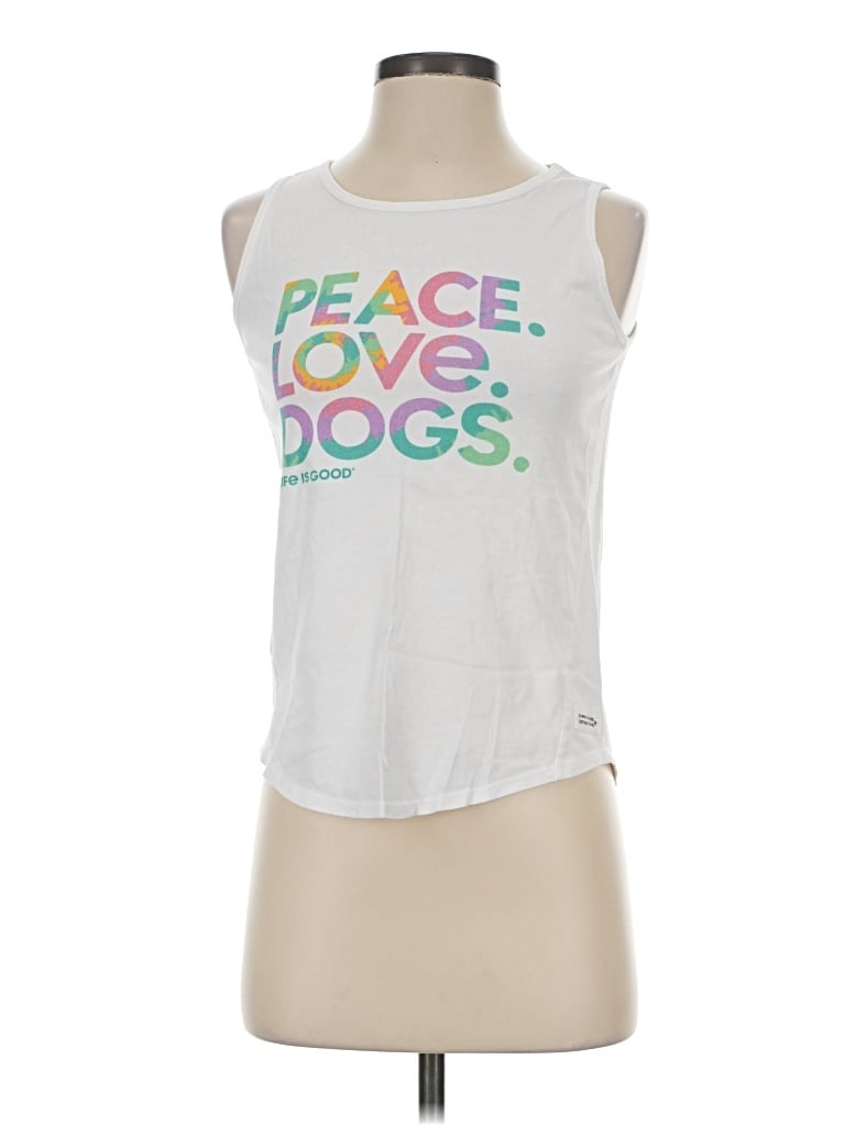 Pre-owned Life Is Good Sleeveless T-shirt In White