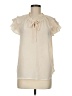 Umgee 100% Polyester Ivory Short Sleeve Blouse Size M - photo 1