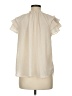Umgee 100% Polyester Ivory Short Sleeve Blouse Size M - photo 2