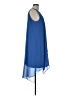 Chico's 100% Polyester Solid Blue Cocktail Dress Size Lg (2) - photo 4