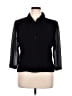 Talbots 100% Polyester Black 3/4 Sleeve Blouse Size 16 - photo 1