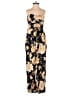 As U Wish Floral Gold Black Jumpsuit Size S - photo 1