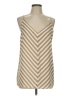 Ann Taylor LOFT 100% Polyester Gold Sleeveless Top Size L - photo 1
