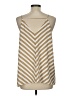 Ann Taylor LOFT 100% Polyester Gold Sleeveless Top Size L - photo 2