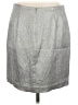 Ann Taylor Chevron-herringbone Silver Casual Skirt Size 8 - photo 2
