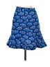 J.Crew 100% Polyester Print Blue Casual Skirt Size 000 - photo 1
