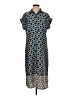 Luxology Print Blue Casual Dress Size S - photo 1