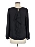 Under Skies 100% Polyester Black Long Sleeve Blouse Size M - photo 2