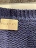 Poetry 100% Cotton Paisley Floral Solid Blue Pullover Sweater Size 6 - photo 7