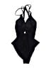 Unbranded Solid Black One Piece Swimsuit Size XL - photo 2