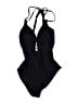 Unbranded Solid Black One Piece Swimsuit Size XL - photo 1