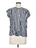 Old Navy 100% Rayon Stripes Blue Short Sleeve Blouse Size M - photo 1