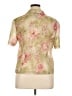 Karin Stevens 100% Polyester Floral Tan Short Sleeve Blouse Size 16 - photo 2